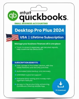 Intuit QuickBooks Desktop Pro Plus 2024 | 3-User License | One-Time Purchase